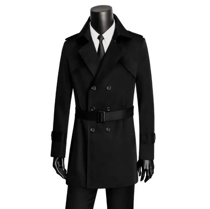 

Мужской короткий тренчкот, осеннее пальто с длинным рукавом, деловая одежда, размера плюс, 9XL, 2020