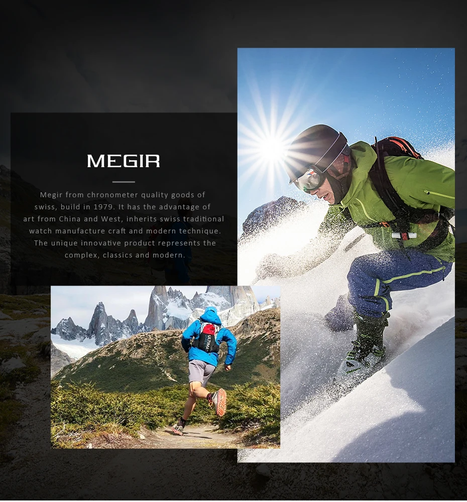 Часы мужские стильные MEGIR Роскошные Брендовые спортивные кварцевые часы силиконовые мужские наручные часы Мужские часы с хронографом reloj hombre