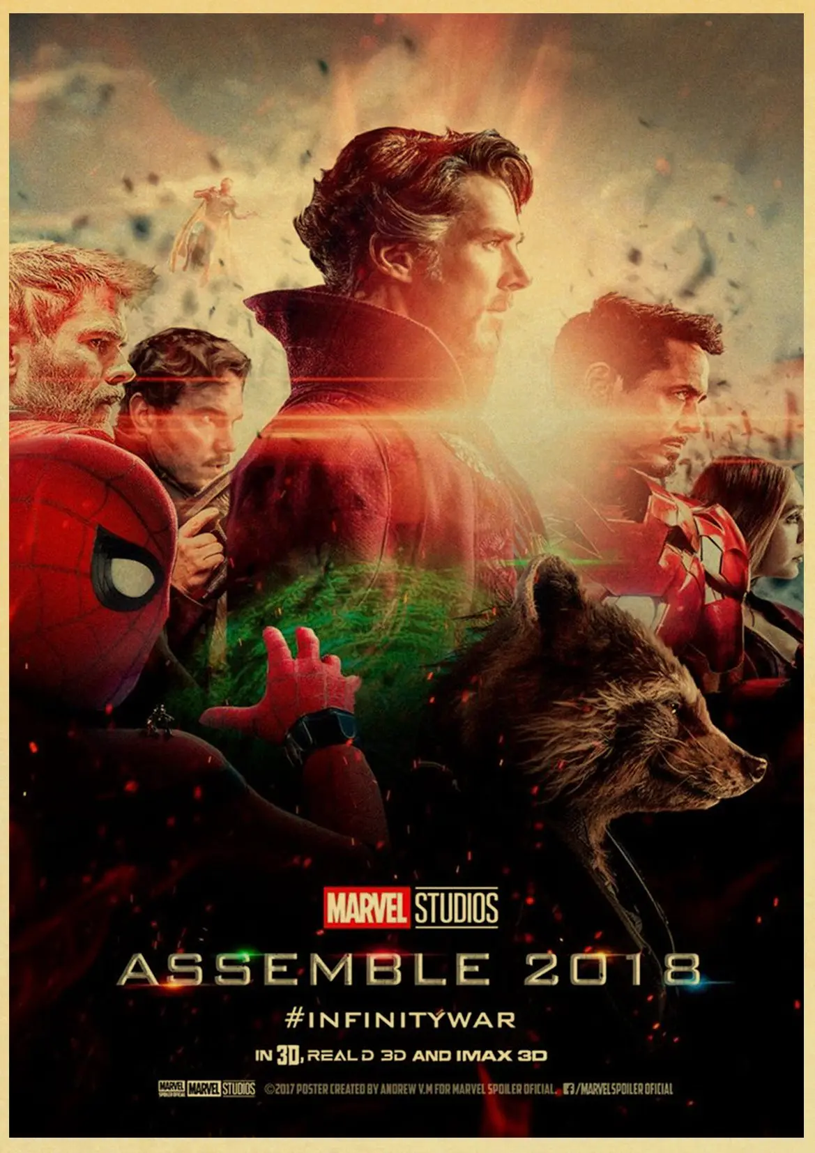 Vinatge фильм Marvel Мстители Бесконечность Войны Плакат крафт-бумага напечатаны ретро постеры с супергероями домашний Декор стены стикеры - Цвет: D126
