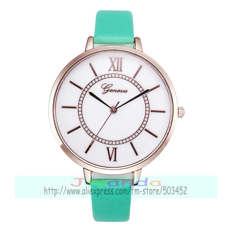 100 шт./лот 8233 миниатюрные часы с кожаным ремешком кварцевые корпусом из розового