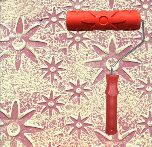 Силиконовая сделанный по образцу ролик 7 дюймов резиновый рельефный валик для