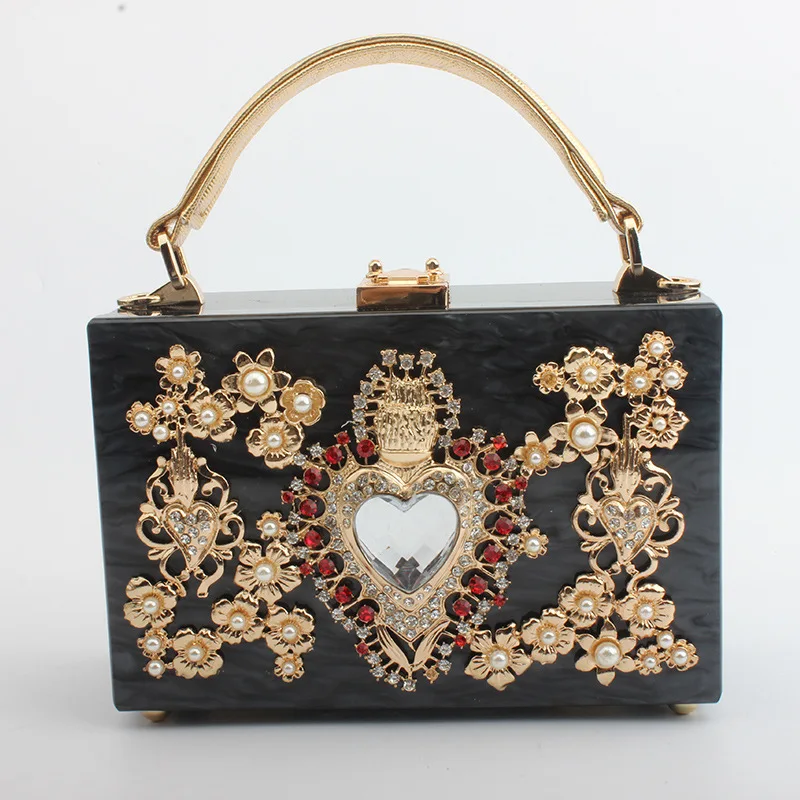 Сумка кошелек Haeart из акрила с бриллиантами для свадебной вечеринки|bag purse|mini