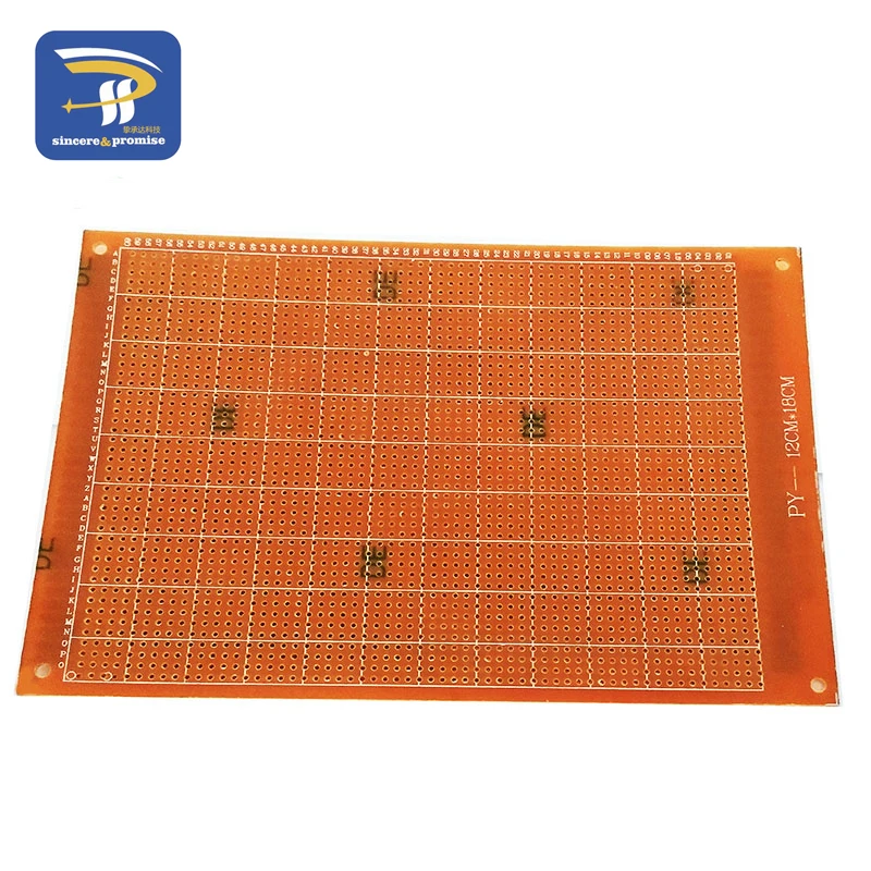 1 шт. 12x18 см 12*18 см Односторонний Прототип 2,54 мм PCB Универсальный макет экспериментальная бакелитовая медная пластина схемная плата