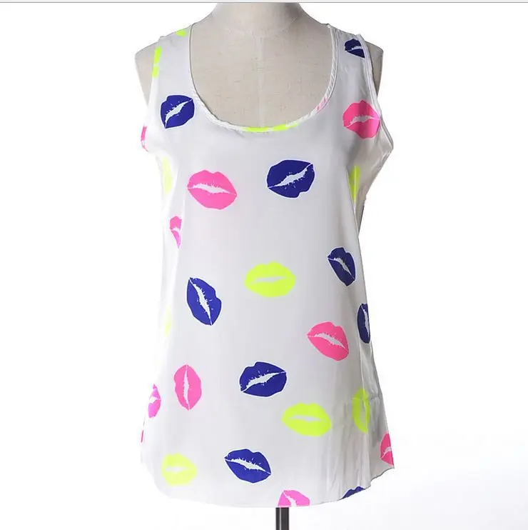 Новинка лета 2018 модные блузки в Корейском стиле женские шифоновые без рукавов с