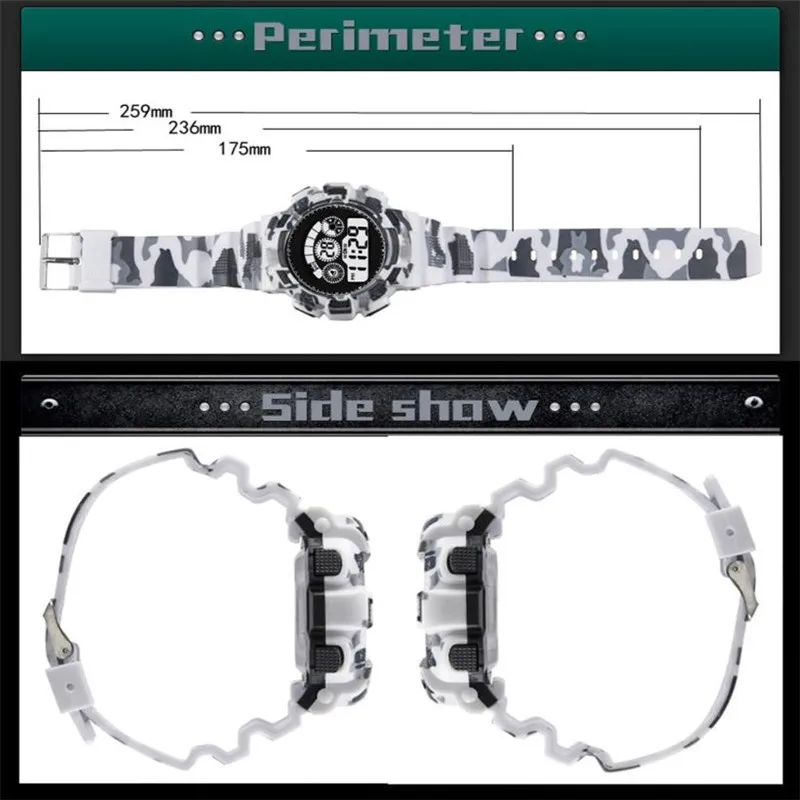 2018 Новая мода модные мужские цифровые светодиодные аналоговые кварцевые часы с