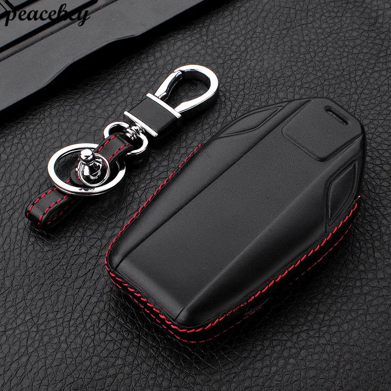 Peacekey высококачественный автомобильный 4D чехол для ключей из натуральной кожи