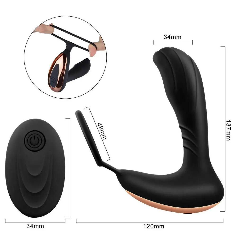 Remote Vibrating Prostate Massager Gay Sex Toys Stimulator Clitoris Ring Butt Plug Anal Male Woman | Красота и здоровье