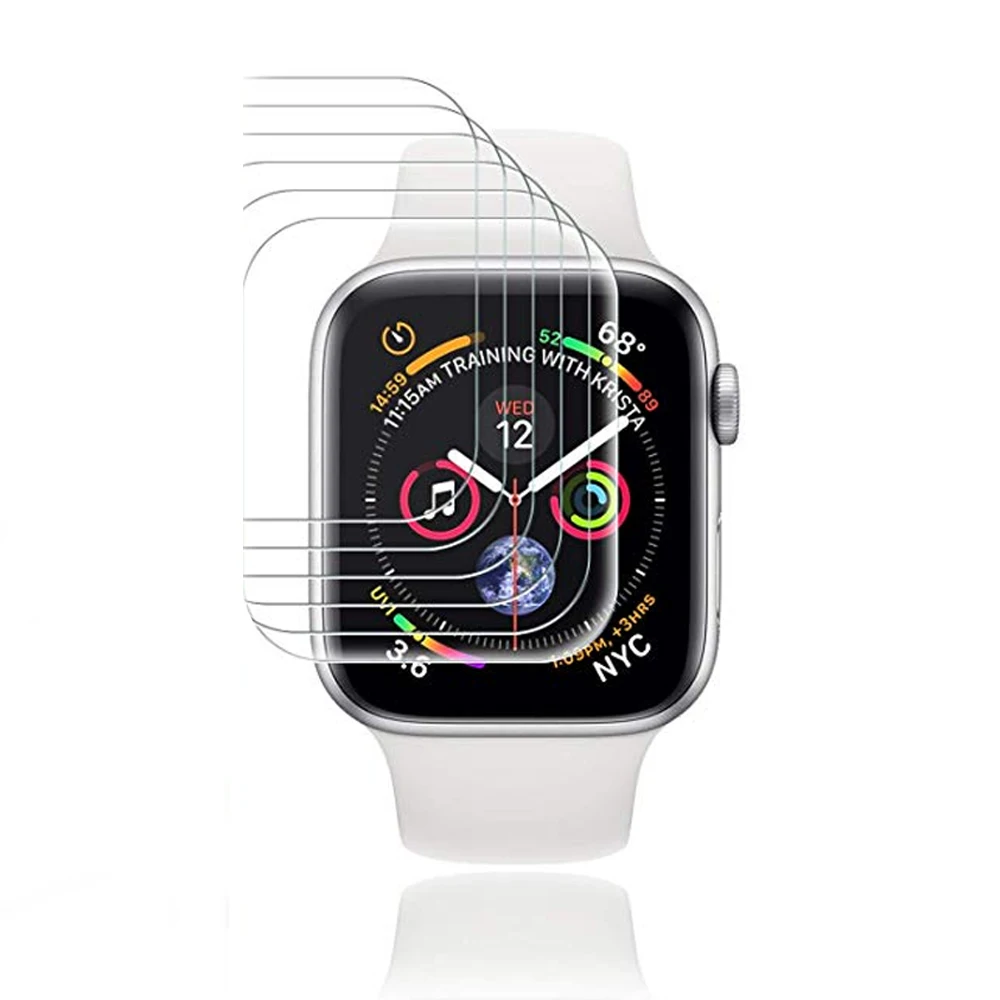 Защитная пленка на весь экран для Apple Watch 4 44 40 мм iwatch 9D противоударный защитный