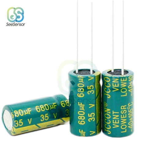 35V 680UF 20PCS Алюминий электролитический конденсатор, алюминиевая крышка, 25В 35В 100 мкФ 220 мкФ 470 мкФ 680 мкФ 1000 мкФ 2200 мкФ 3300 мкФ 10000 мкФ - Цвет: 35V 680UF 20PCS