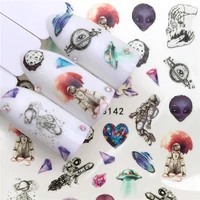 2022 new arrivial nail stickers water decal animal flamingo flower 3d manicure sticker nail water sticker