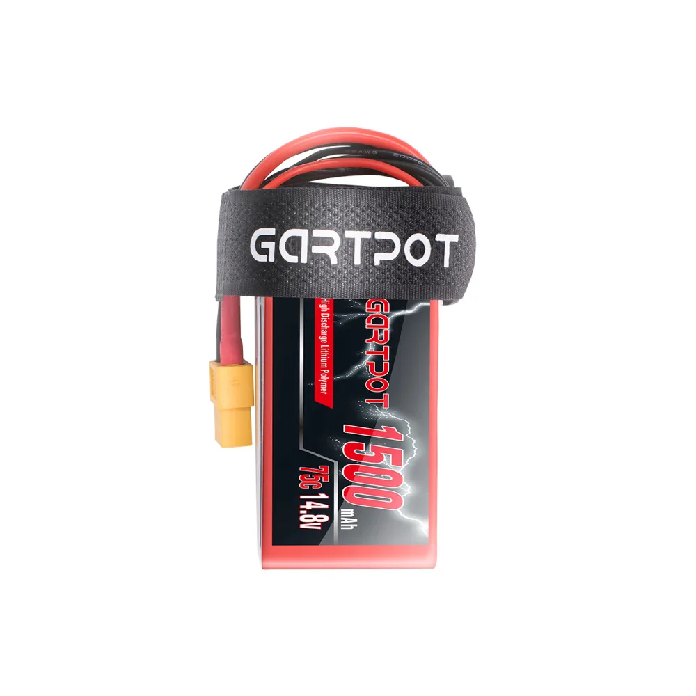 2 упаковки GARTPOT lipo 1500mAh 14,8 V lipo fpv батарея 75C Lipo батарея дроны 4S Дрон батарея с XT60 для радиоуправляемого автомобиля вертолета