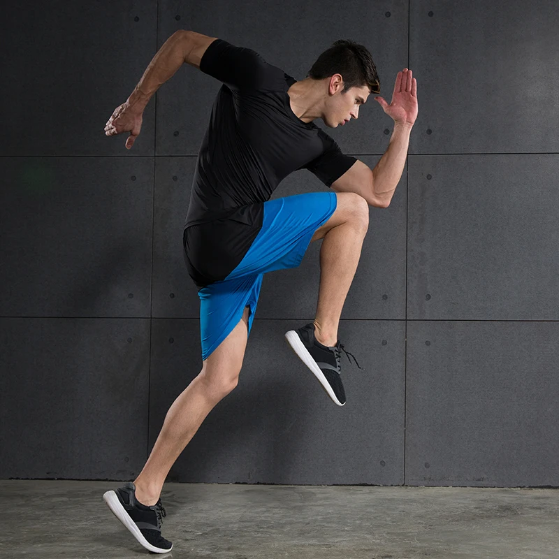 2 предмета/комплект удобная сухая дышащая дышащие шорты для бега фитнес костюмы