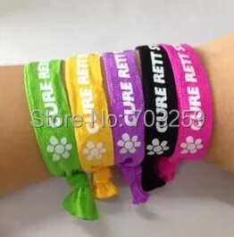 500pcs/lot promotional elastic cord lanyards wave hand bracelet fabric loom bands EG-WBH002 design custom hair band cloth bracel | Украшения
