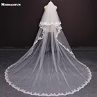 Фата свадебная Длинная с 2 блестками, Длинная с гребнем, свадебные аксессуары, Белыйцвет слоновой кости, 3 м