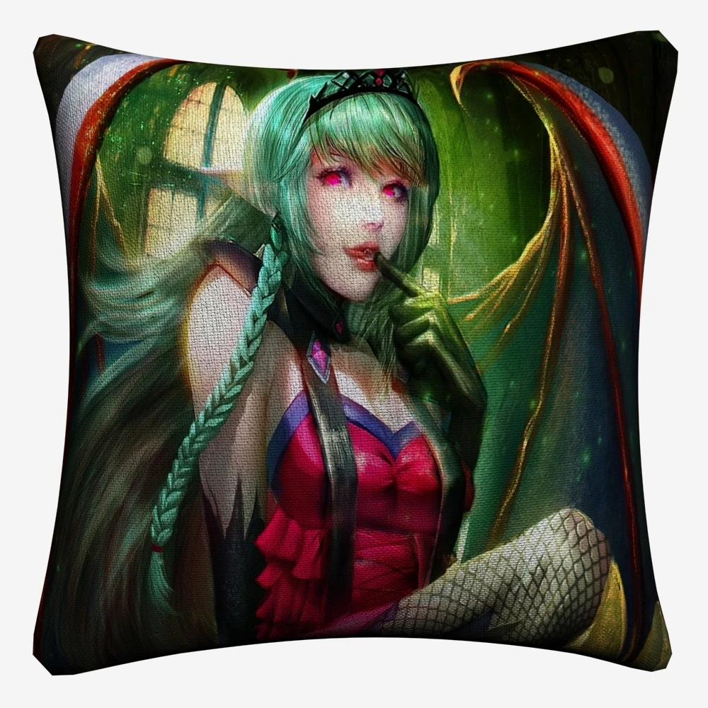 Темный суккуб вампир демон девушка Декоративная Подушка Чехол для дивана
