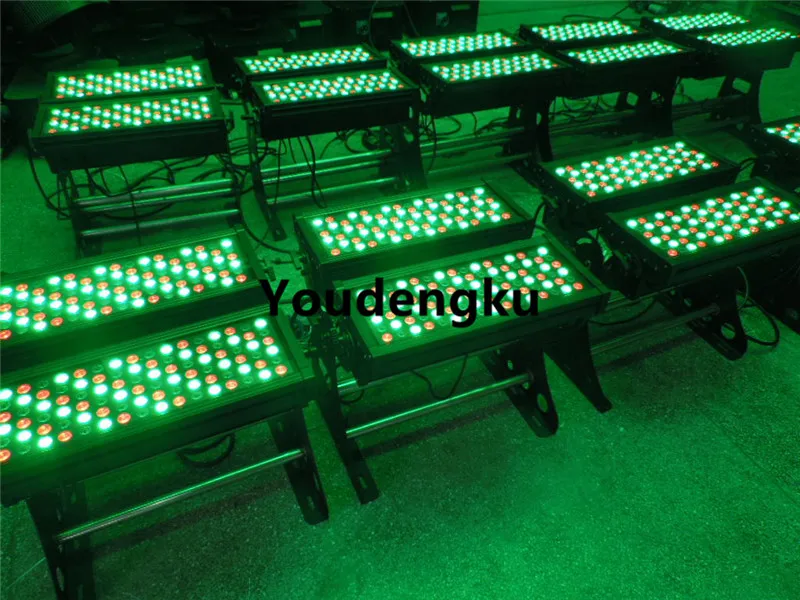 2 шт. высокого здания Яркость открытый мыть освещение 192x3 Вт IP65 DMX512 LED RGBW Шайба