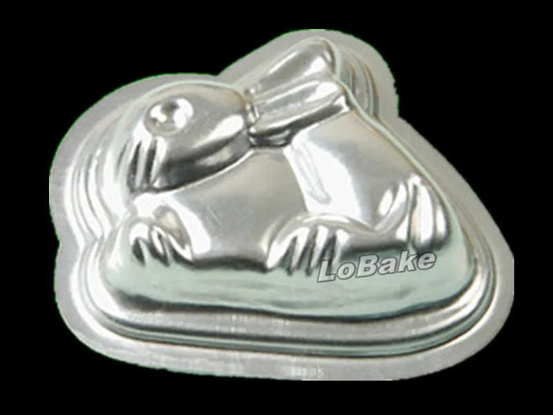 (5 шт./лот) милая мультяшная форма кролика алюминиевый мусс для капкейков тарелка