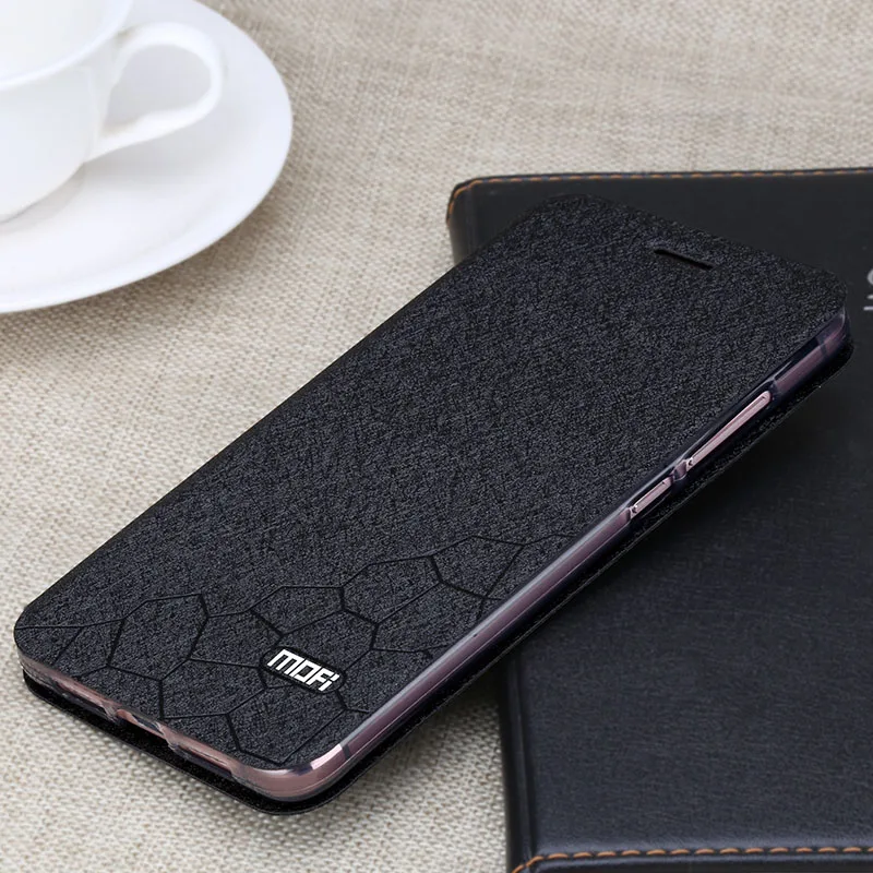 Xiaomi mi max3 max 3 чехол mofi book cover Флип кожаный xio mi max 3 Матовый роскошный fundas mi max 3 coque xiao mi max3 аксессуары - Цвет: Black
