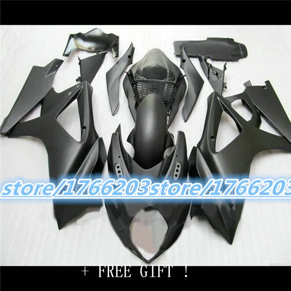 

ALL Black For GSXR1000 K7 black 07-08 GSX-R1000 07 08 GSX R1000 784 GSXR 1000 K7 2007 2008 Full Fairing
