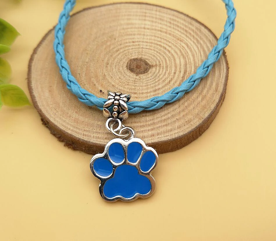 Лидер продаж 30 шт. подвеска амулет браслет из разноцветной плетеной кожи с