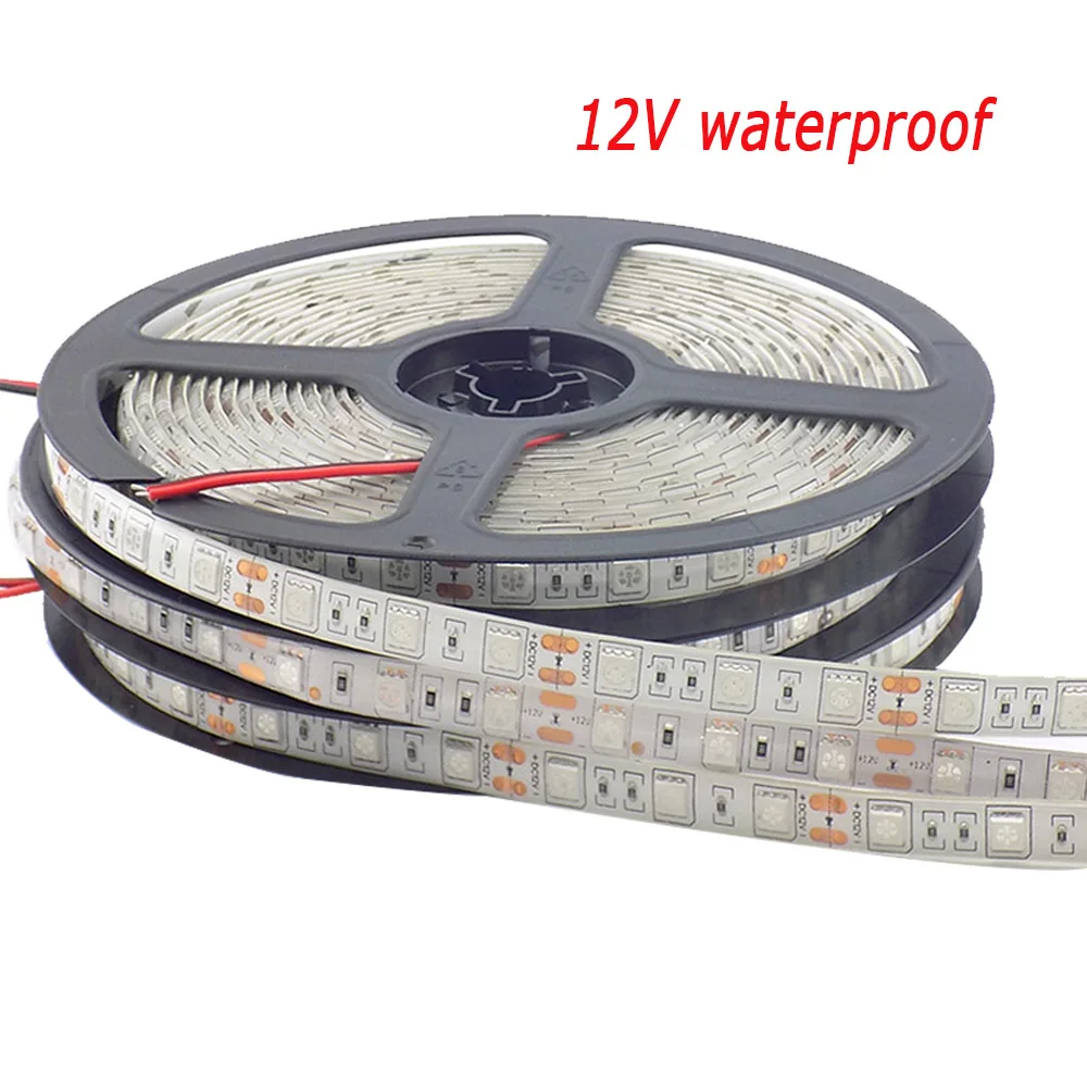 Светодиодная RGB лента smd5050 12 В постоянного тока водонепроницаемый гибкий