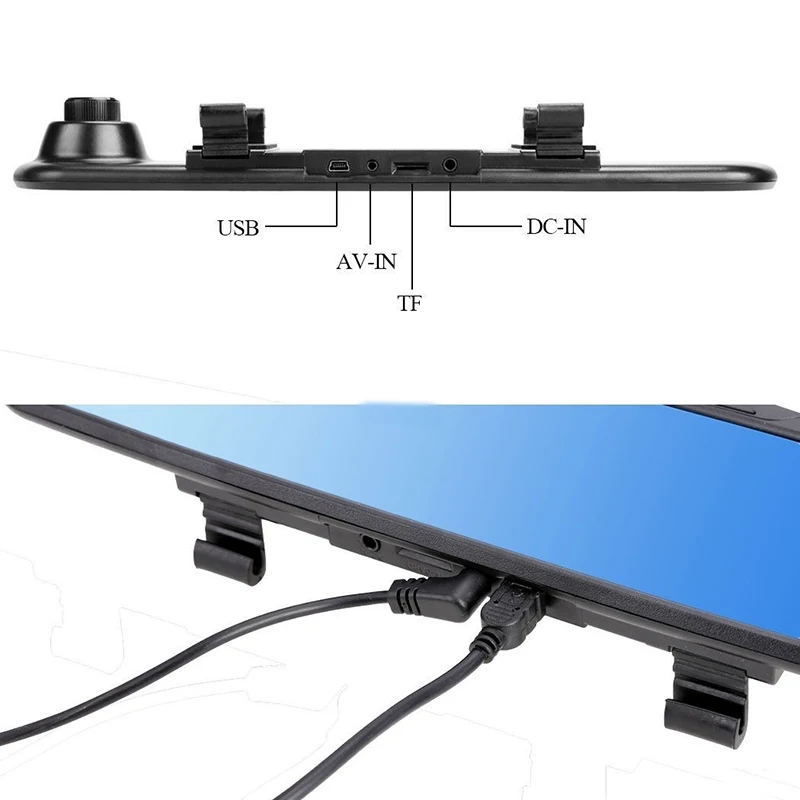4 3 &quotTFT двойной Лен HD Автомобиль SUV DVR Водонепроницаемый круговой видео Dash камера g