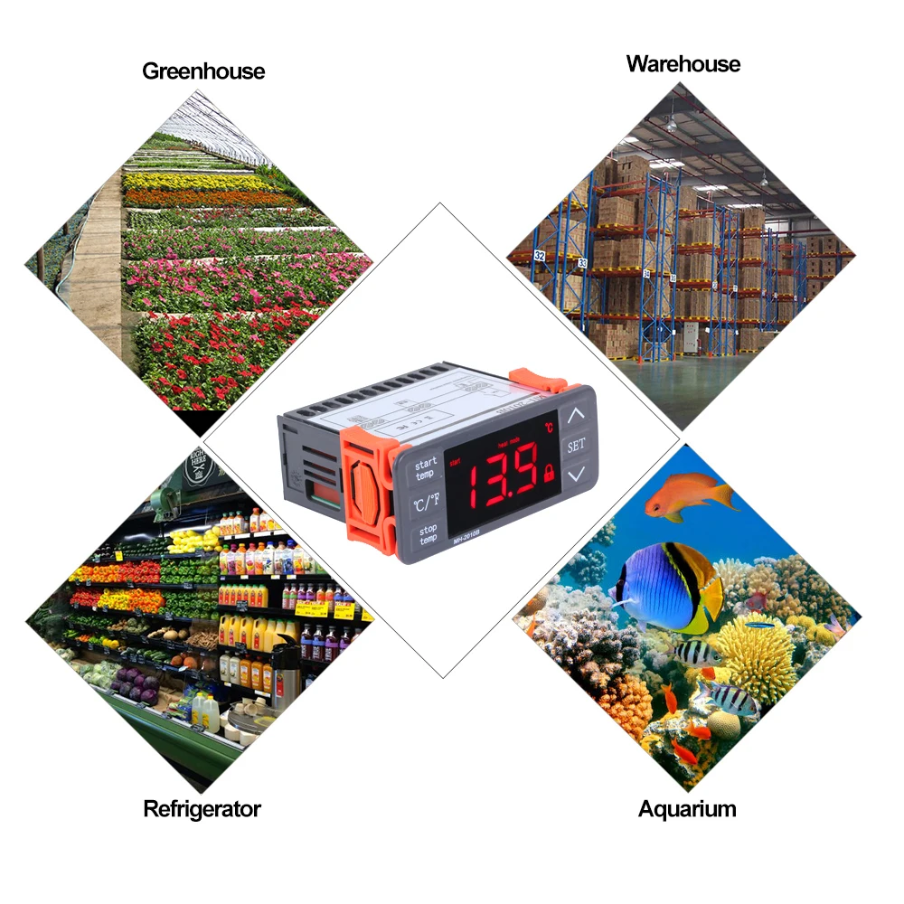 Цифровой термометр регулятор температуры с сенсорными клавишами нагревательным