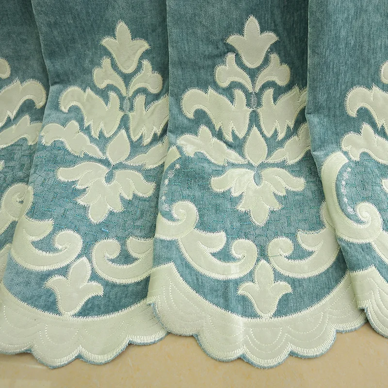 

Home Decor High Quality Embroidered Luxury Villa Curtains Window For living Room Bedroom Kitchen Curtains Valance Drapes