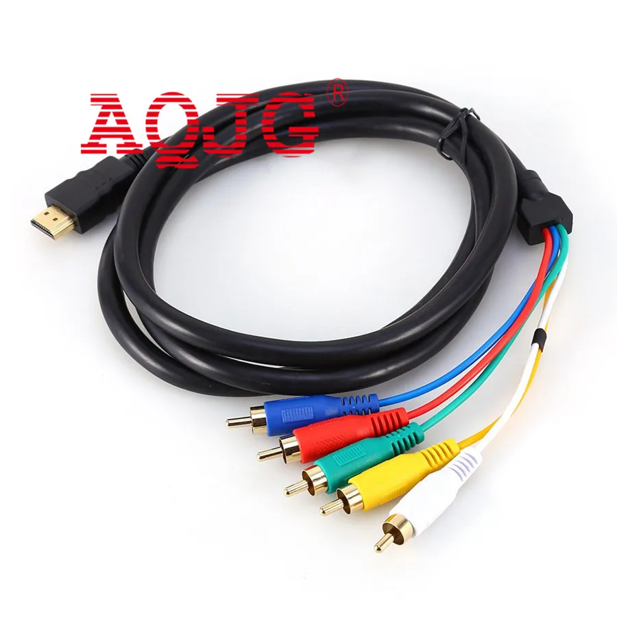 5 футов HDMI папа к RCA RGB Аудио Видео AV адаптер кабель Кабель av кабели AQJG|adapter cable|av