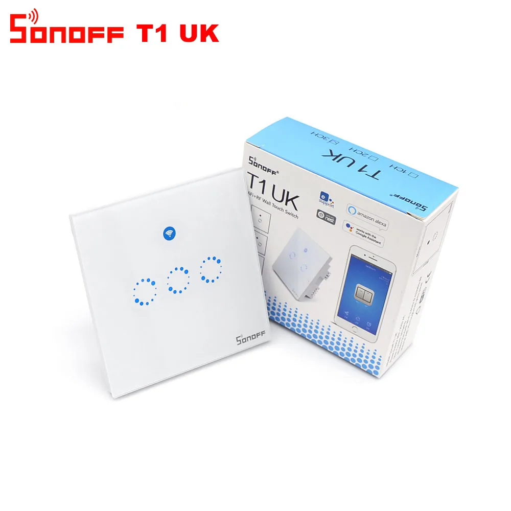 Настенный сенсорный выключатель Itead Sonoff T1 с поддержкой Wi Fi и управлением через