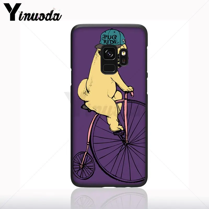Yinuoda life is liking a ride bicycle bike dog Soft silicone black Phone Case For Samsung Galaxy s9 s8 plus note9 s10plus Cover | Мобильные