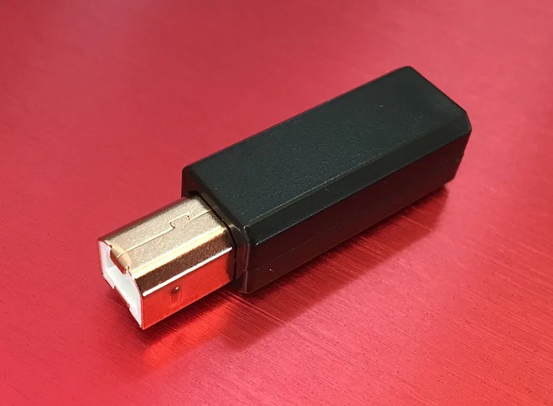 Позолоченный USB A USB B разъем Jack Tail Sockect Разъем Порт Sockect для HiFi аудио оборудования - Цвет: USB B with shell