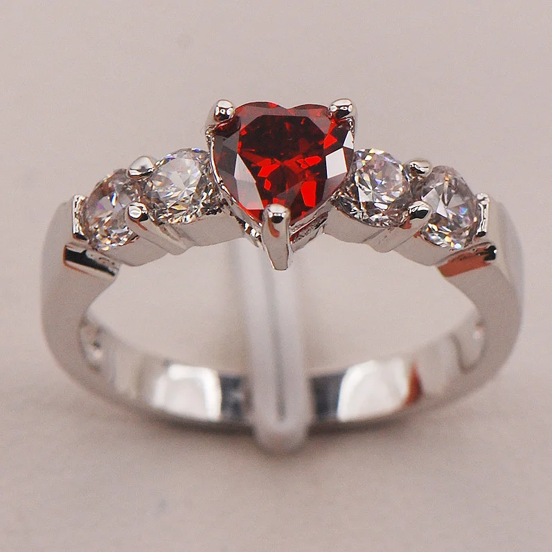 Кольцо из серебра 925 пробы с гранатом размеры 5 6 7 8 9 F667|jewelry for sale wholesale|jewelry hematitejewelry