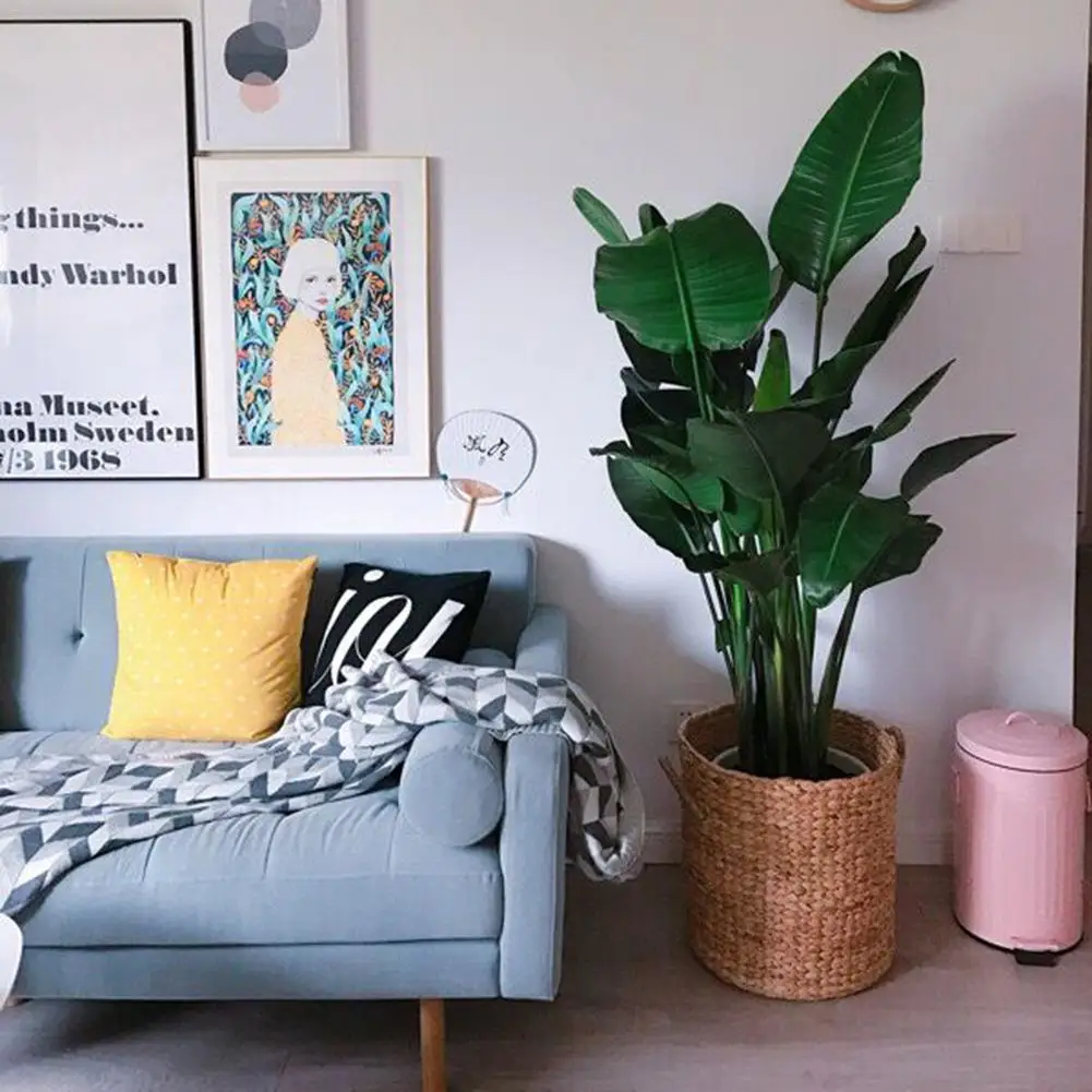 Натуральный ручной Трехместный ротанговый Плетеный водорослей живота корзина