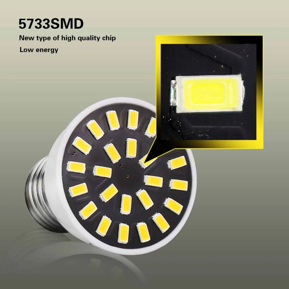 Светодиодная лампа GU10 MR16 GU5.3 E27 220 в 110 В 5733 SMD GU 10 прожектор Bombillas светодиоды Lamparas