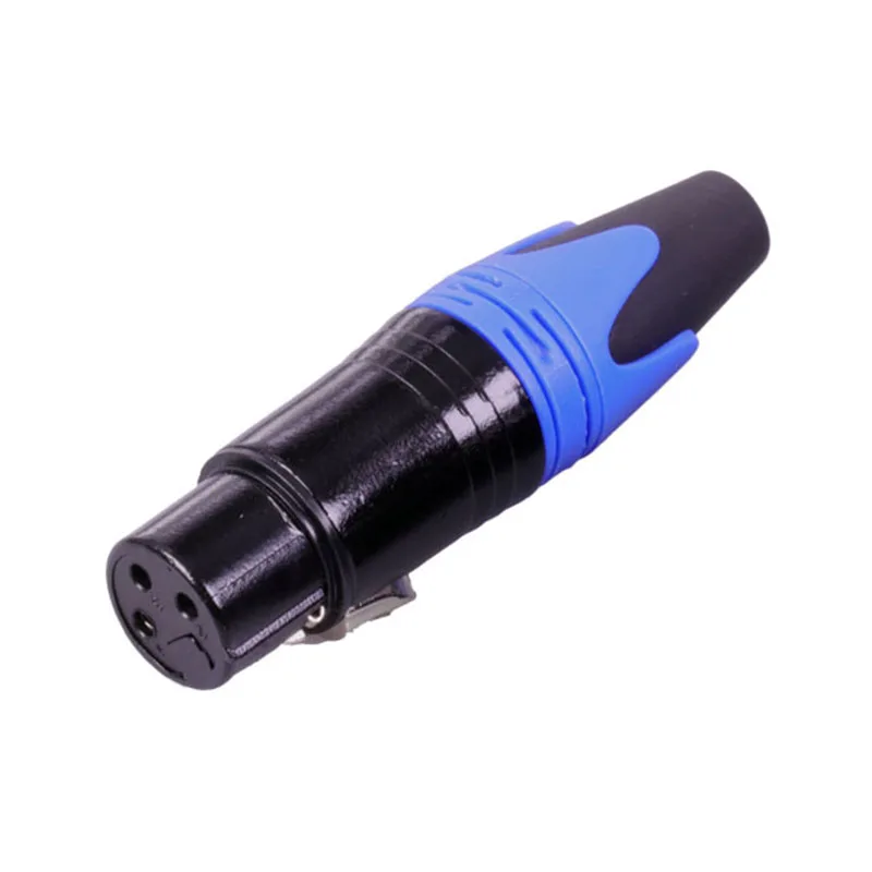 Female Blue 10 шт./лот 3 Pin XLR штекер Jack Мужской/Женский микрофон разъем MIC адаптер XLR кабель терминальный аудио разъем провода 7 цветов - Цвет: Female Blue
