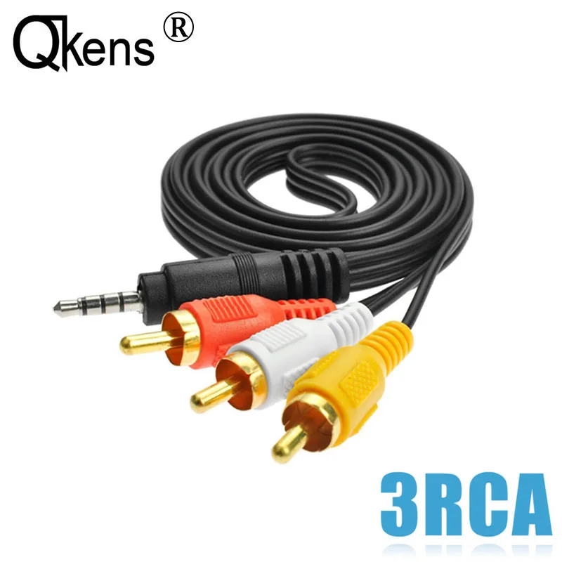 Позолоченный 3 5 мм разъем для RCA штекер аудио кабель адаптер конвертер видео AV