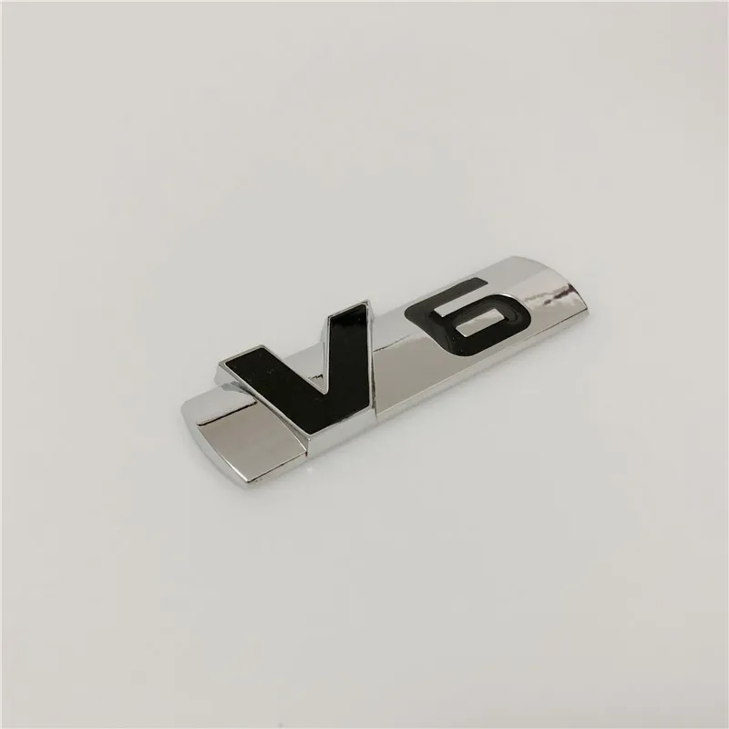 20X 3D металлический сплав цинка V6 логотип авто стикер V-6 знак двигателя задний
