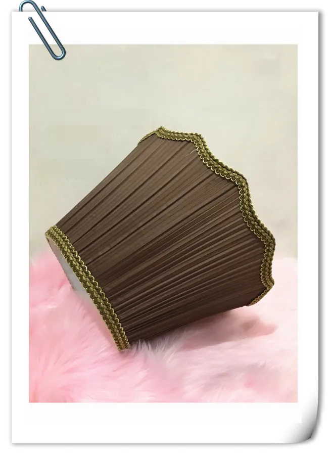 Metal Lampshade for table lamp wave pattern light cover fabric table lamp cover for bedroom sitting room decoration