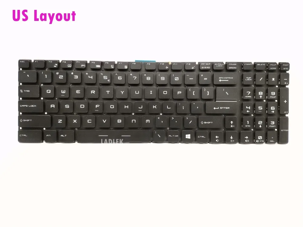 LEDLEK Новая цветная клавиатура с RGB подсветкой для MSI Gaming GE62 2QC / 2QD 2QE/ 2QF Apex Pro