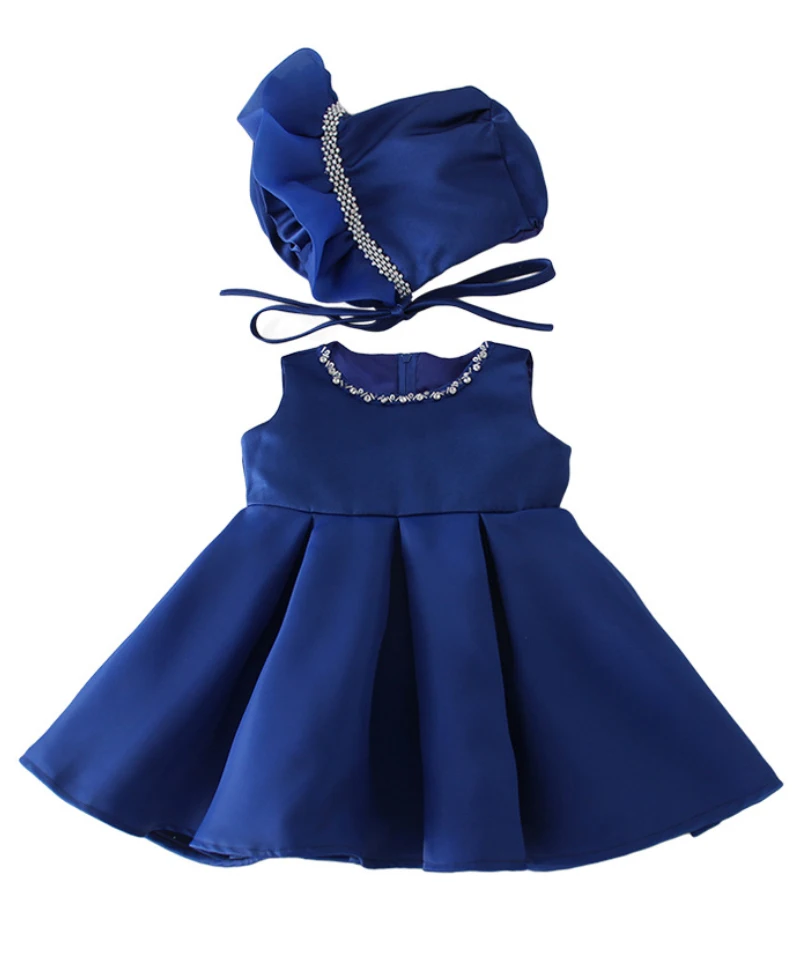 IYEAL/платья для маленьких девочек; бант для новорожденных; крестильное платье для младенца с цветочным узором; свадебные платья для девочек; цвет синий, розовый