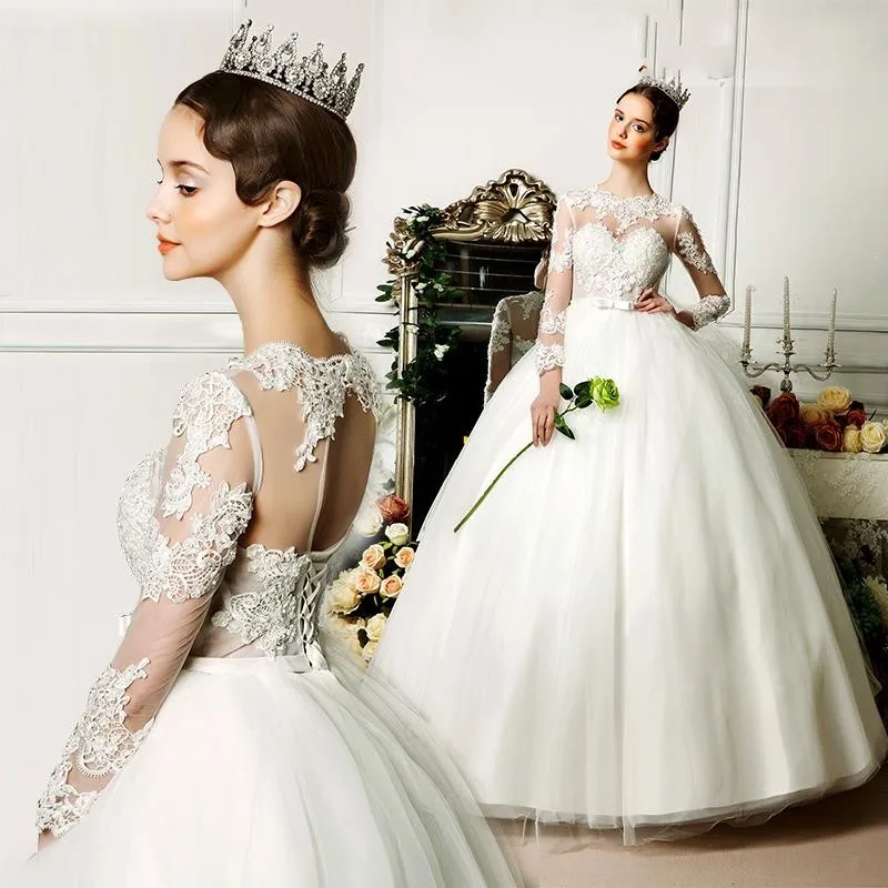 Горячие Продажи Супер Винтаж Замочная Скважина Вернуться Длинные Свадебные