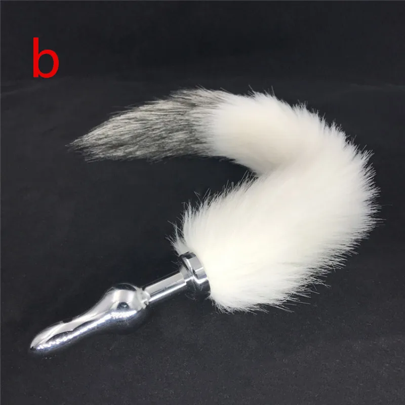 Anal Plug Faux Fox Tail Butt Stopper Stainless Steel Fetish Toys Adult Game Dilator Sex for Women H8-97G | Красота и здоровье