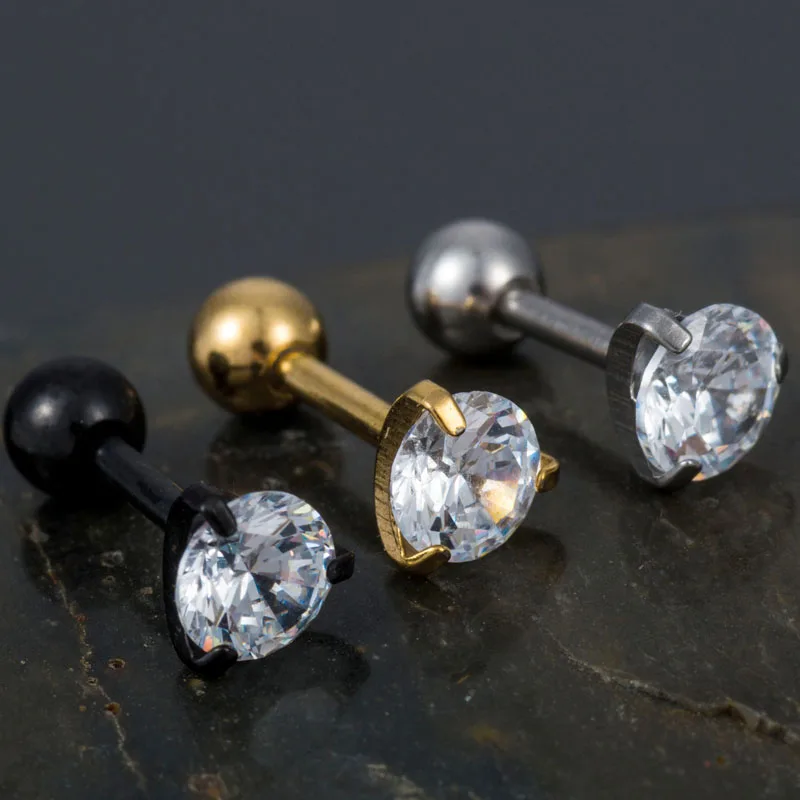 Nextvance AAA Cubic Zirconia Stud Earrings Tiny Round Piercing for Girlfriend Gift Boucle D'oreille | Украшения и аксессуары