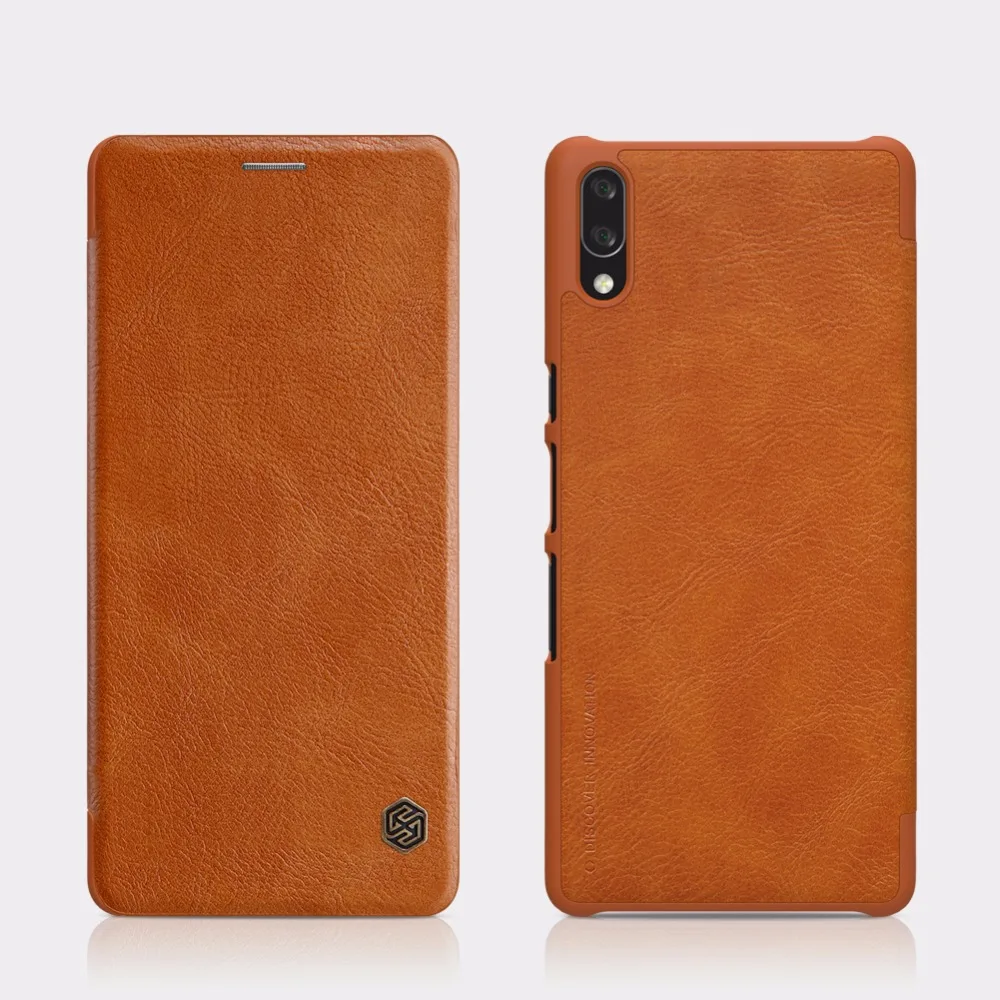 Кожаный чехол для sony L3, чехол для Xperia L3, Nillkin QIN, защитный флип-чехол, чехол-бумажник для sony Xperia L3