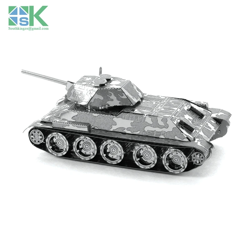 2016 Новый 3D металл модель типа ТАНК Т-34 Военной вентилятора коллекция головоломки