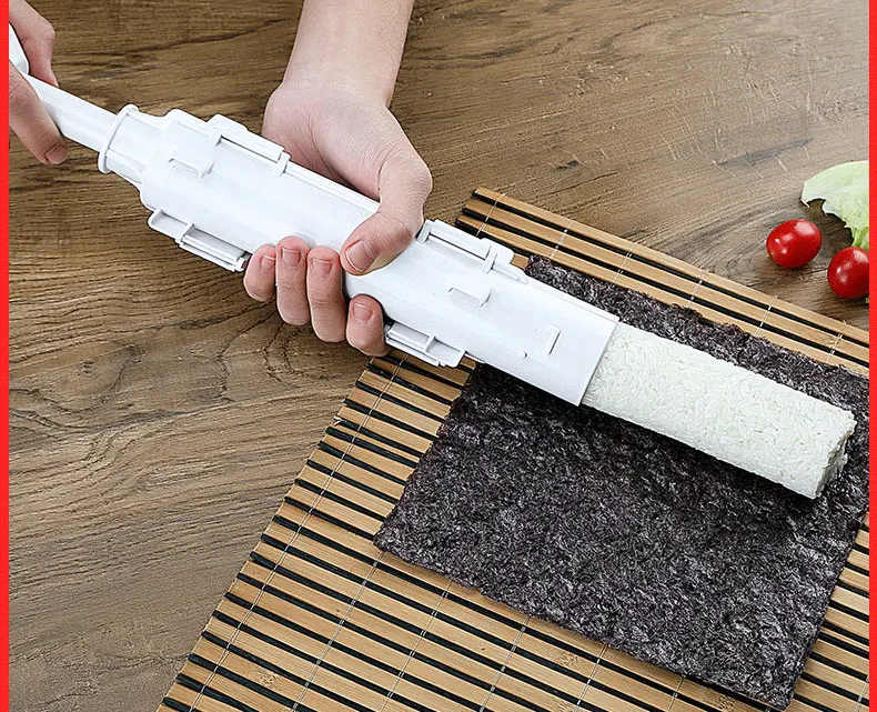 Самодельный рисовый шар прокатки Плесень DIY Суши делая Наборы инструментов laver мешок риса артефакт Набор Суши Прокатки инструмент