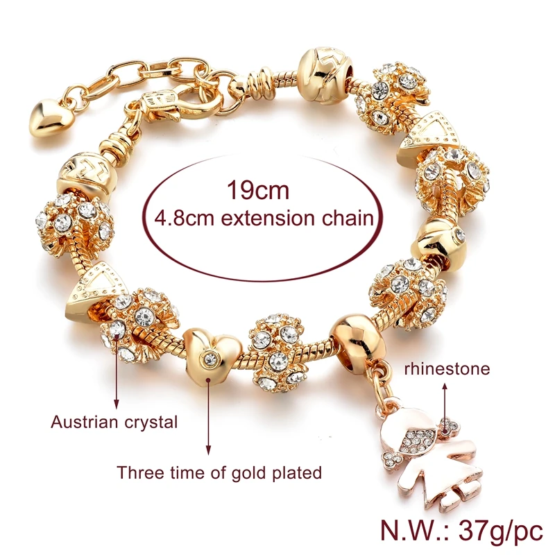 SZELAM Расширенная цепочка для девушек очаровательные браслеты с кристаллами