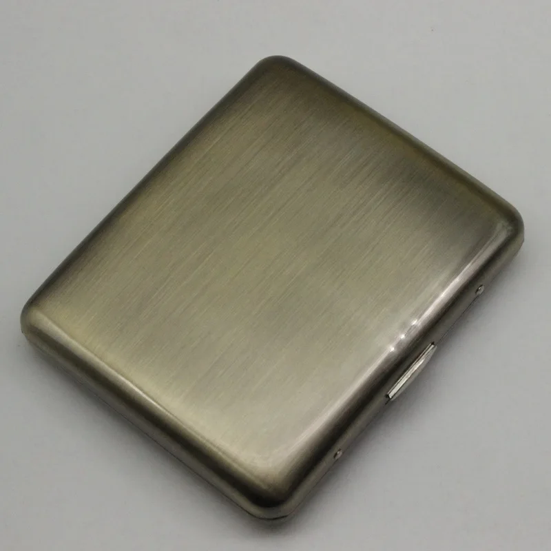 Exquisite Bronze Wire Drawing 20 Metal Iron Clip Gift Box Cigarette Case | Accessories