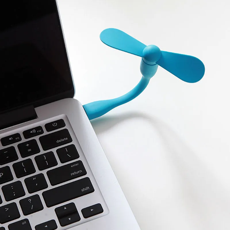 USB вентилятор XIAOMI MIJIA гибкий портативный мини высокосортный силиконовый материал